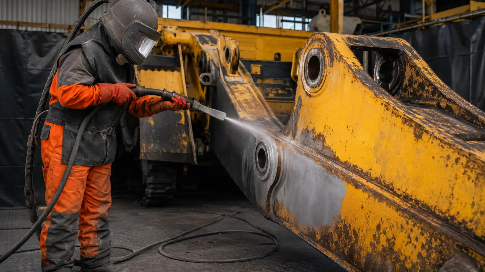 Industrial machinery sandblasting in Rustenburg