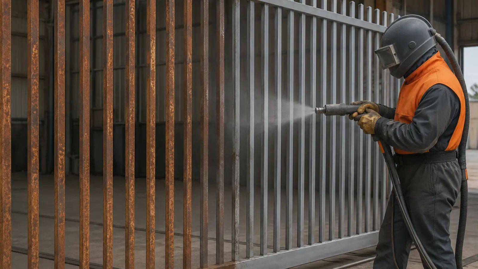 Sandblasting Rustenburg steel gate work